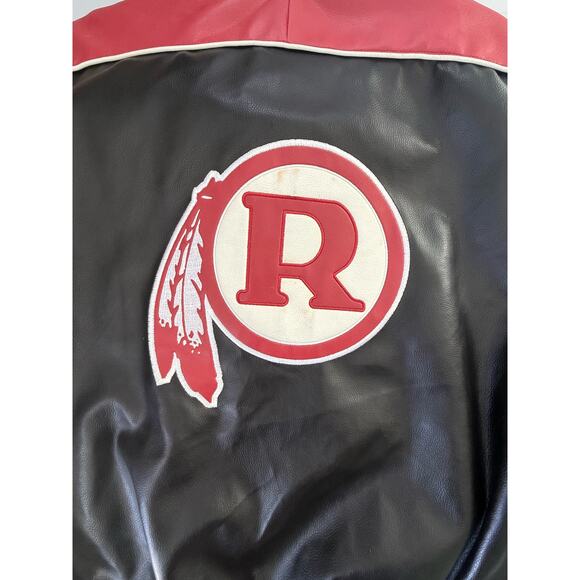 NEW NFL Team Apparel REDSKINS Retro 
1970 Vintage Logo Faux Leather Jacket - Picture 11 of 11